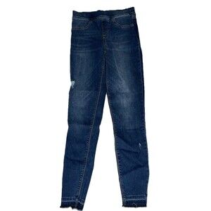 Spanx Jeggings Distressed Denim High Rise Tummy Shaping Womens Size XS 20203R
